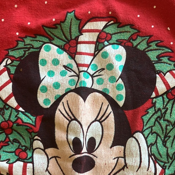 Minnie Mouse Christmas 6 80s 90s Jog Togs Long Sleeve Shirt - Picture 5 of 7